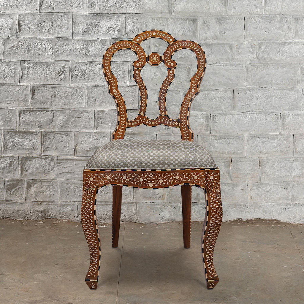 Bone Inlay Flower Chair - 31695964700718