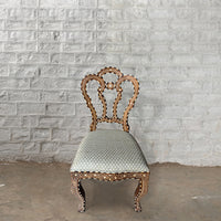 Bone Inlay Flower Chair - High Quality Image of 