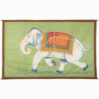 Elephant On Malachite Tapestry - High Quality Image of 