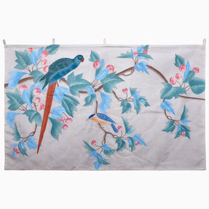 Parakeet And Bluebird Tapestry