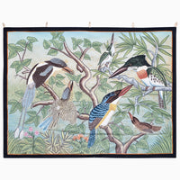 Kingfishers In A Tree Tapestry - High Quality Image of 