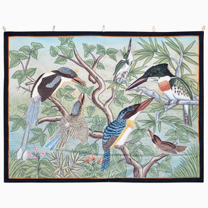 Kingfishers In A Tree Tapestry