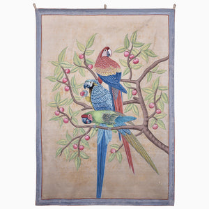 Three Parrot Friends Tapestry