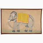 A vintage hand-painted mural of the Elephant with Yellow Howdah Tapestry sourced from India and adorned the wall. (Brand Name: John Robshaw) - 30670120583214