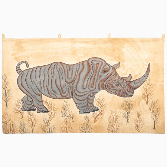 Rhino Abstract Tapestry