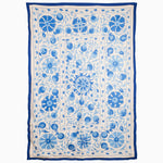 Soft Blues Make The Day Suzani Blanket - 31049627959342