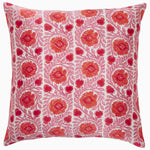 An Iyla Berry Decorative Pillow with a red and white floral design, made from cotton, by John Robshaw. - 30403436773422