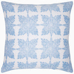 A unique Jaya Azure Quilt pillow with a floral pattern made of cotton voile, by John Robshaw. - 30776230019118