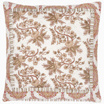 A limited edition Lavani Sand Quilt pillow, with a hand quilted beige and tan floral pattern, upcycled from fabric. Offered by Quilts & Coverlets brand. - 30395664105518