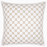 A Layla Sand Quilt pillow with a quilted geometric pattern, designed by John Robshaw. - 30403071344686