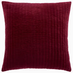 A hand quilted John Robshaw Velvet Berry Quilt pillow on a white background. - 30395667513390
