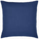 A John Robshaw hand-quilted Velvet Indigo Quilt pillow on a white background, created by Indian artisans.