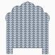 A John Robshaw Custom Bihar Headboard, a handmade blue and gray pattern with triangles on it, available for white glove delivery.