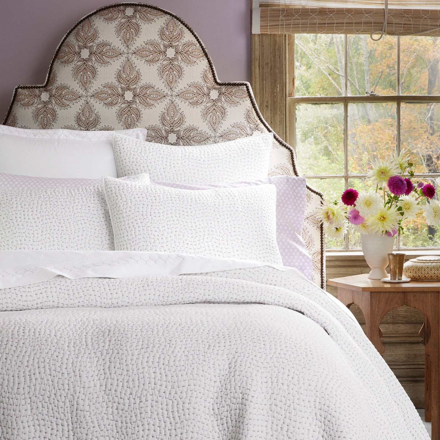Organic Hand Stitched Lavender Sham