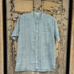 Aleppo Peacock Nehru Short Sleeve Shirt - 31848078835758