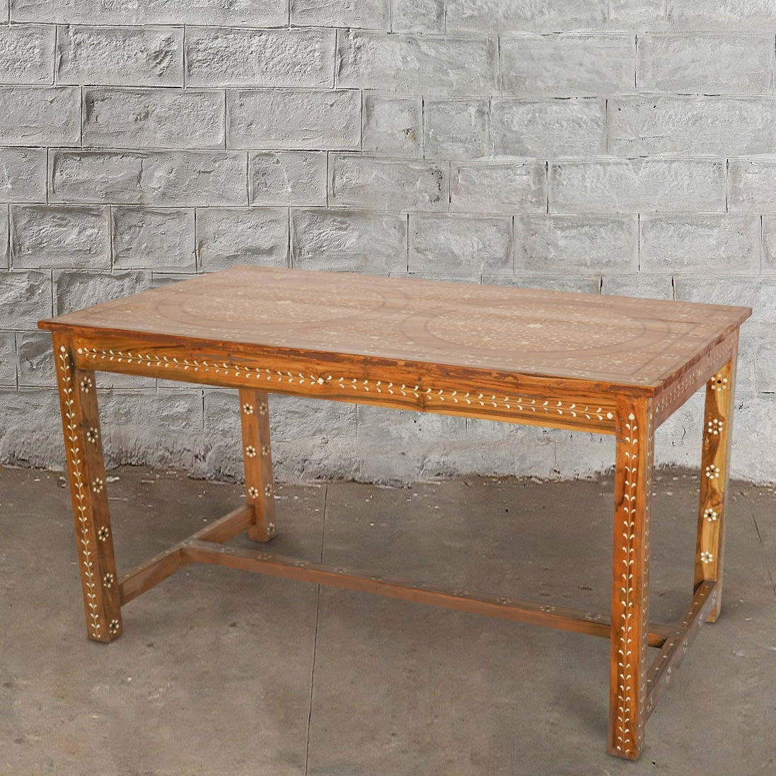 Anglo Indian Teak Inlaid Table