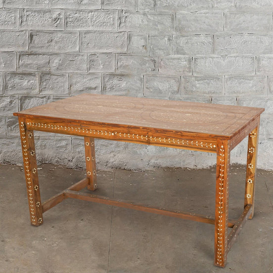 Anglo Indian Teak Inlaid Table