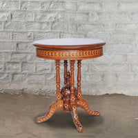 Round Wooden Inlay Table 2 - High Quality Image of 