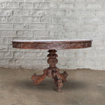 Carved Rosewood Round Table - 31486545821742