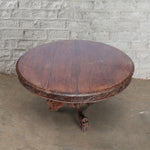 Carved Rosewood Round Table - 31486545788974