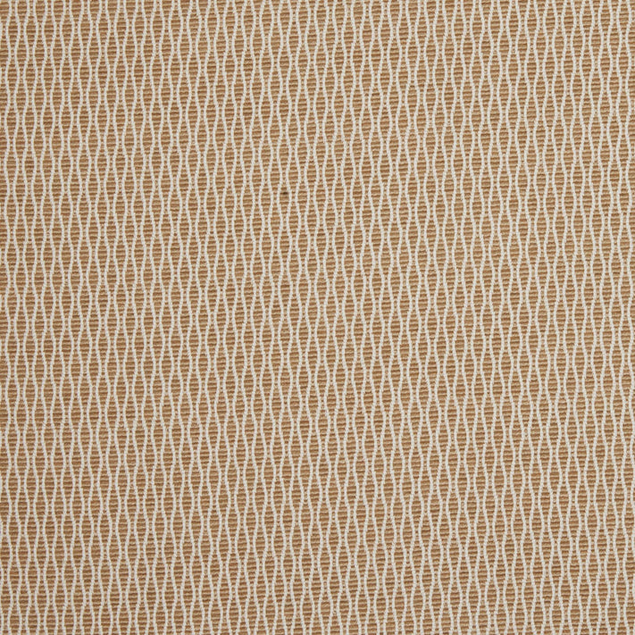 A Natesh Sand Performance Fabric with a geometric pattern, suitable for both indoor and outdoor use, by John Robshaw.