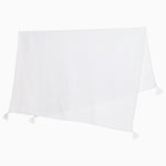 A Chahan Ivory Throw by John Robshaw hanging on a white background. - 30783883477038