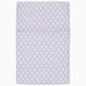 A John Robshaw Bindi Lavender Organic Sheet Set with a white pattern on it.