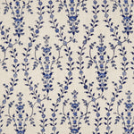 A blue and white floral pattern on a John Robshaw Abhi Indigo Decorative Pillow. - 30801472389166