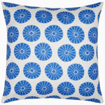 An Aleesa Azure Outdoor Decorative Pillow from Pillows, with a flower pattern. - 30793226059822