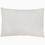 A Chandra Natural Kidney Pillow by John Robshaw, made of white cotton linen and featuring a hidden zipper closure, on a white background. - 30400085950510