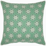 A John Robshaw Janna Decorative Pillow with a block printed floral pattern. - 30793363456046