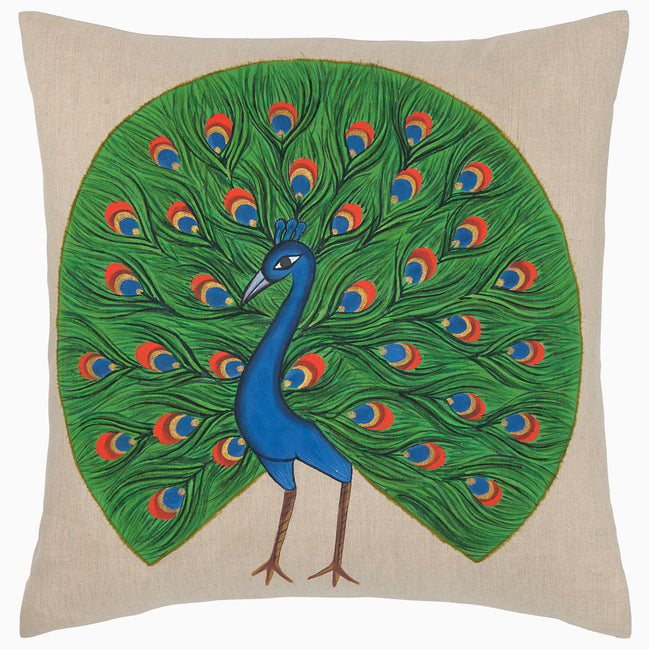 Majestic Peacock Decorative Pillow