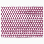 A pink and white printed pattern on a white background, the Navya Berry Placemat by John Robshaw. - 30405248155694