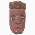 A Pink Fellow mask by John Robshaw, with a red face reminiscent of Indian masks. - 30497647493166