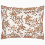An upcycled Lavani Sand Quilt pillow made from cotton fabric with a floral pattern by John Robshaw. - 30395664171054