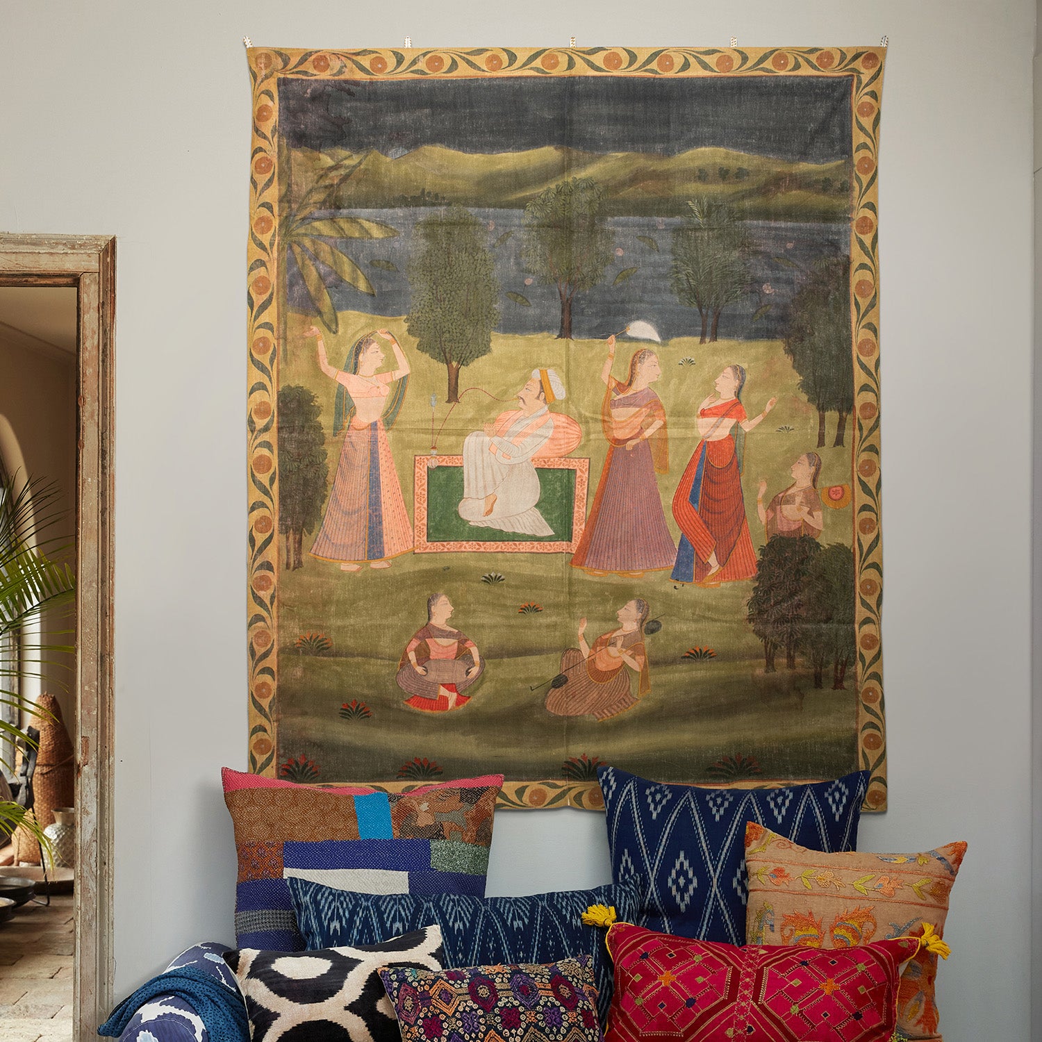 Stormy Night With Border Tapestry