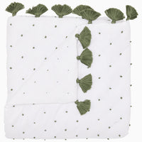 French Knot Dark Sage Throw - High Quality Image of 