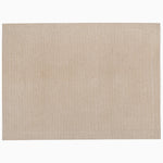 Set of 4 Nandi Gold Placemats by John Robshaw, featuring a white and light beige striped pattern, hand block printed on 100% cotton flax, shown on a white background. - 31272676687918