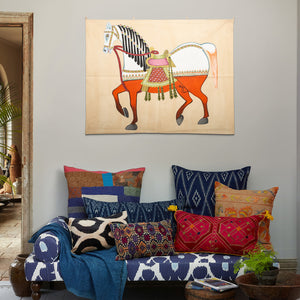 White Horse With Orange Undercoat Left Tapestry