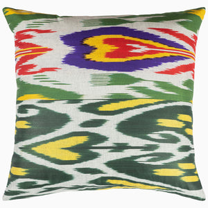 Green Combo Ikat Pillow