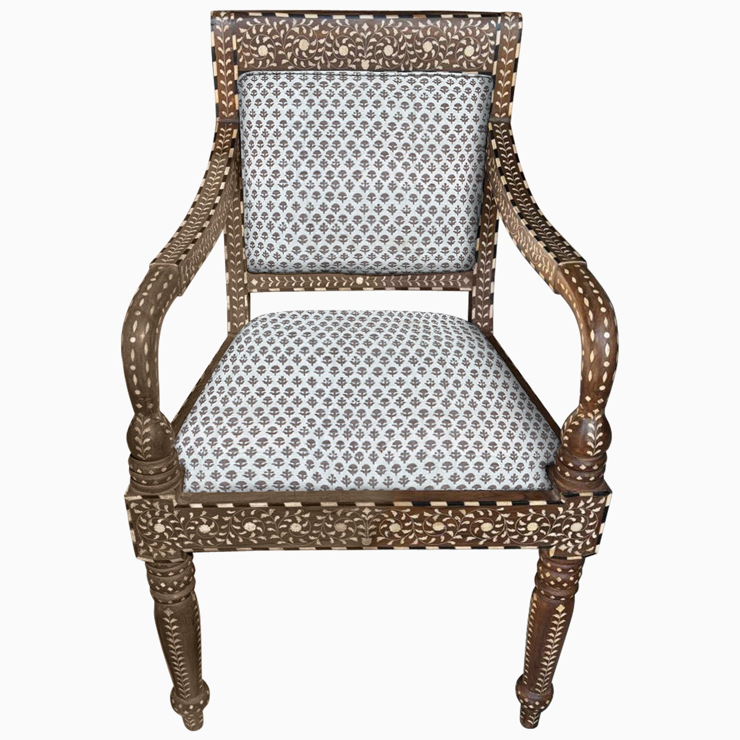 Bone Inlay Office Chair - John Robshaw Textiles