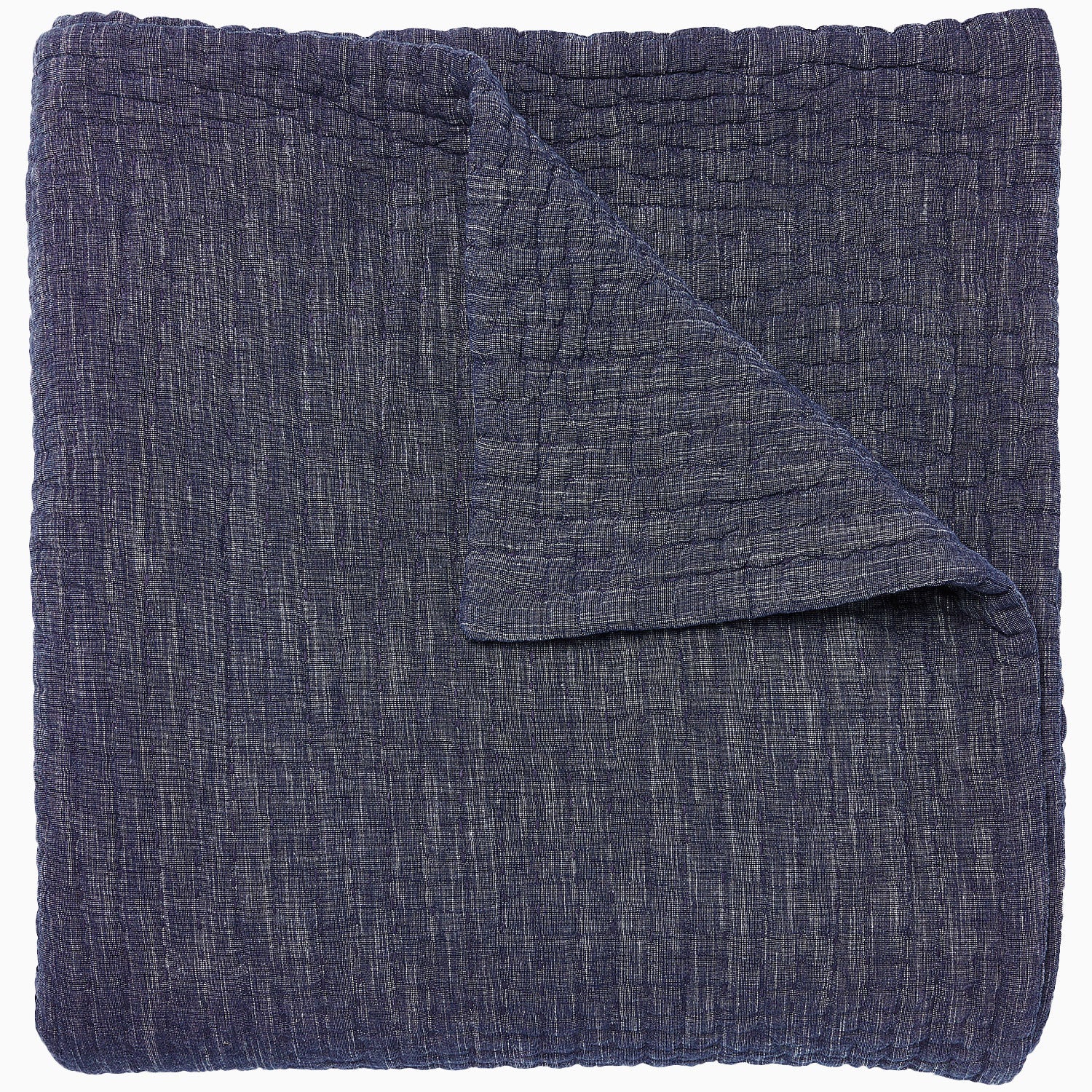 Vivada Ink Woven Quilt - Gray - John Robshaw - John Robshaw Textiles