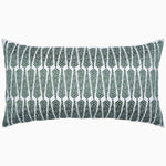 A Riya Sage Bolster embroidered pillow with a geometric design by John Robshaw. - 29306514604078