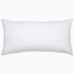 A John Robshaw Woven White Bolster pillow on a white background. - 29306618282030