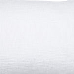 A woven white bolster pillow by John Robshaw on a white background. - 29306618314798