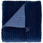 A Velvet Indigo Throw blanket with tassels from John Robshaw. - 29302485123118