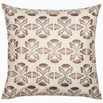 A John Robshaw Bamana Sand Decorative Pillow with an abstract print design. - 29302807986222