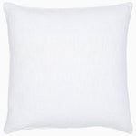 A John Robshaw handwoven white linen pillow on a white background. - 29306625097774
