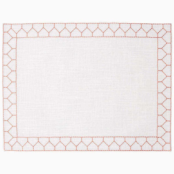 Stitched Coral Placemat Main