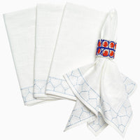 Stitched Light Indigo Napkins (Set of 4) - High Quality Image of 